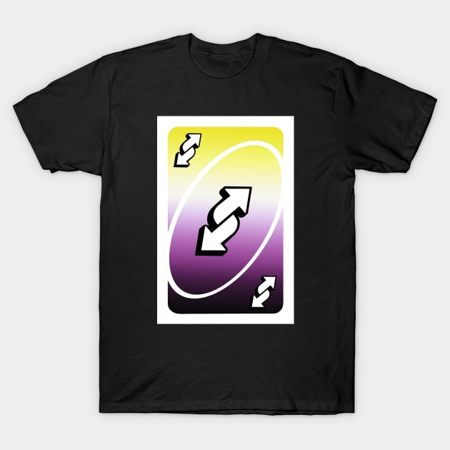 non binary uno reverse card T-Shirt by gnomeapple